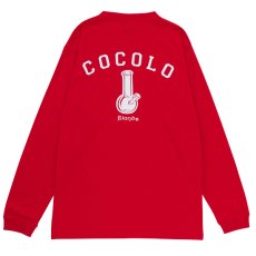 画像1: BACK BONG L/S TEE (RED) (1)