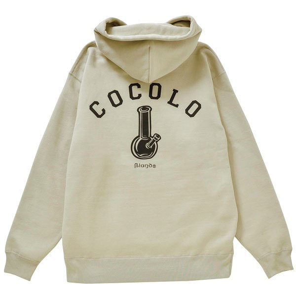 BACK BONG HOODIE (BEGIE) - COCOLOBLAND WEB STORE