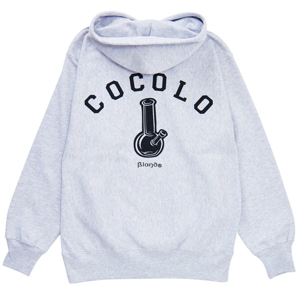 BACK BONG HOODIE (ASH) - COCOLOBLAND WEB STORE