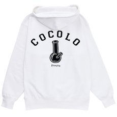 画像1: BACK BONG HOODIE (WHITE) (1)