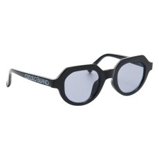 画像1: THICK CROWN PANTO SUNGLASSES(BLACK/SMOKE) (1)