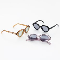 画像3: THICK CROWN PANTO SUNGLASSES(Lt-BROWN/GREEN) (3)